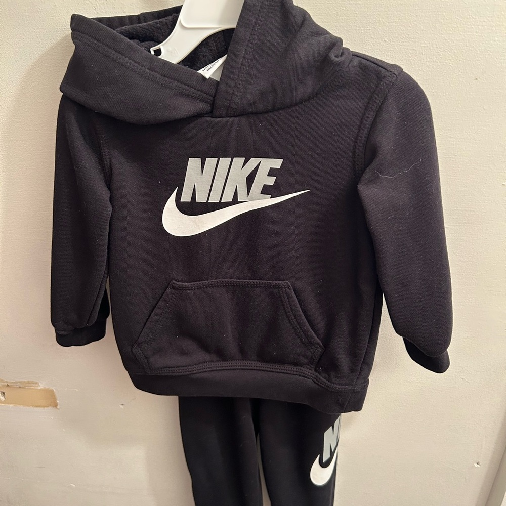 Nike Toddler Black and White Hoodie